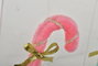 DKD Home Decor Decoración Colgante Navidad Fantasia Rosa Verde Bastón Porexpan Poliéster 2 x 16 x 8 cm (12 Unidades)