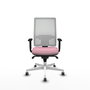 PIQUERAS Y CRESPO Silla de oficina Horna Rosa y Blanco