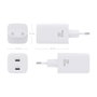 Aisens Cargador GaN 65W con 2 puertos USB-C, Blanco ASCH-65W2P039-W