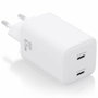 Aisens Cargador GaN 65W con 2 puertos USB-C, Blanco ASCH-65W2P039-W