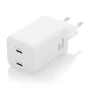 Aisens Cargador GaN 65W con 2 Puertos USB-C Blanco ASCH-65W2P039-W