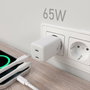 Aisens Cargador GaN 65W con 2 Puertos USB-C Blanco ASCH-65W2P039-W