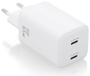 Aisens Cargador GaN 65W con 2 puertos USB-C, Blanco ASCH-65W2P039-W