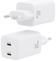 Aisens Cargador GaN 65W con 2 puertos USB-C, Blanco ASCH-65W2P039-W