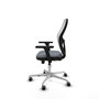 PIQUERAS Y CRESPO Silla de oficina Jorquera Gris y Blanca con Brazos 3D
