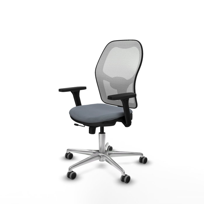 PIQUERAS Y CRESPO Silla de oficina Jorquera Gris y Blanca con Brazos 3D PIQUERAS Y CRESPO Silla de oficina Jorquera Gris y Blanca con Brazos 3D