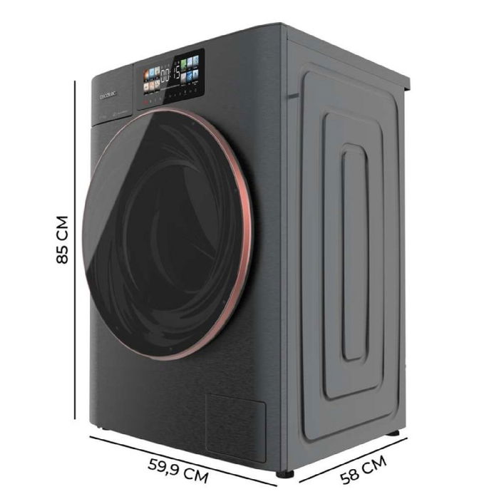 Lavadora Cecotec 10950 Autodose Inverter 3D Steel A 1400 rpm 10 kg