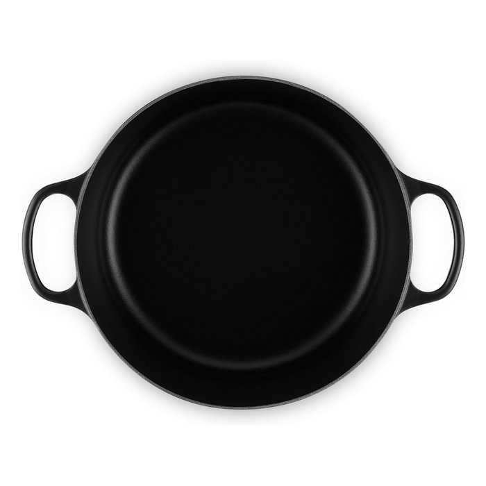 Le Creuset Signature Brasera Redonda 30 cm, 8.1 L, Hierro Fundido Esmaltado, Negro - Hecho en Francia