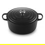 Le Creuset Signature Brasera Redonda 30 cm, 8.1 L, Hierro Fundido Esmaltado, Negro - Hecho en Francia