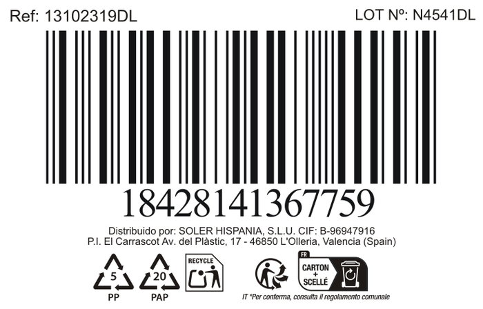 La Mediterranea Jarra de Vidrio Bar 1300cc (Pack de 6)