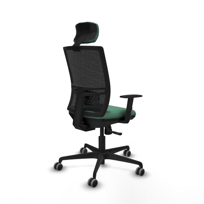 PIQUERAS Y CRESPO Silla de oficina Yunquera con mecanismo Sincro, Verde esmeralda y Negro PIQUERAS Y CRESPO Silla de oficina Yunquera con mecanismo Sincro, Verde esmeralda y Negro