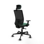 PIQUERAS Y CRESPO Silla de oficina Yunquera con mecanismo Sincro, Verde esmeralda y Negro