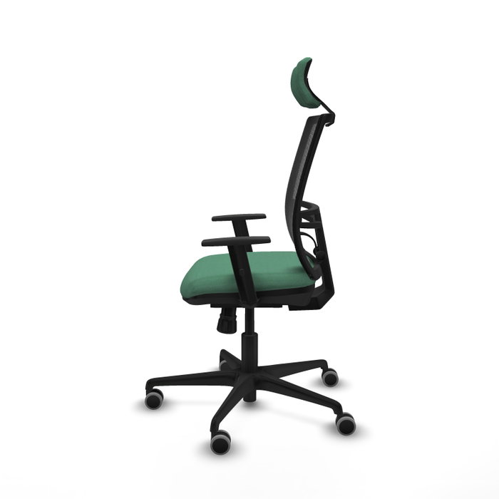 PIQUERAS Y CRESPO Silla de oficina Yunquera con mecanismo Sincro, Verde esmeralda y Negro PIQUERAS Y CRESPO Silla de oficina Yunquera con mecanismo Sincro, Verde esmeralda y Negro