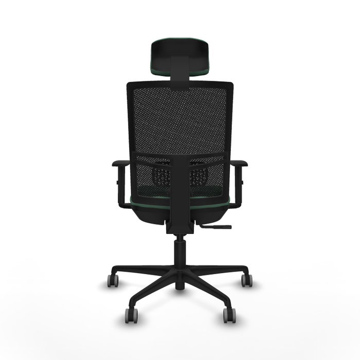 PIQUERAS Y CRESPO Silla de oficina Yunquera con mecanismo Sincro, Verde esmeralda y Negro PIQUERAS Y CRESPO Silla de oficina Yunquera con mecanismo Sincro, Verde esmeralda y Negro