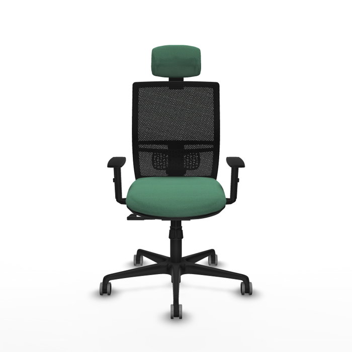 PIQUERAS Y CRESPO Silla de oficina Yunquera con mecanismo Sincro, Verde esmeralda y Negro PIQUERAS Y CRESPO Silla de oficina Yunquera con mecanismo Sincro, Verde esmeralda y Negro