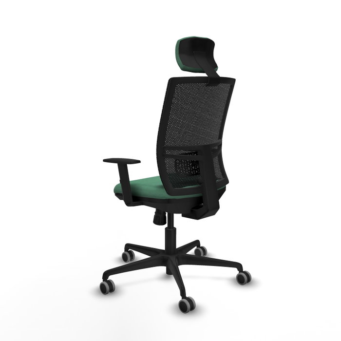 PIQUERAS Y CRESPO Silla de oficina Yunquera con mecanismo Sincro, Verde esmeralda y Negro PIQUERAS Y CRESPO Silla de oficina Yunquera con mecanismo Sincro, Verde esmeralda y Negro