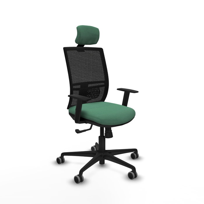 PIQUERAS Y CRESPO Silla de oficina Yunquera con mecanismo Sincro, Verde esmeralda y Negro PIQUERAS Y CRESPO Silla de oficina Yunquera con mecanismo Sincro, Verde esmeralda y Negro