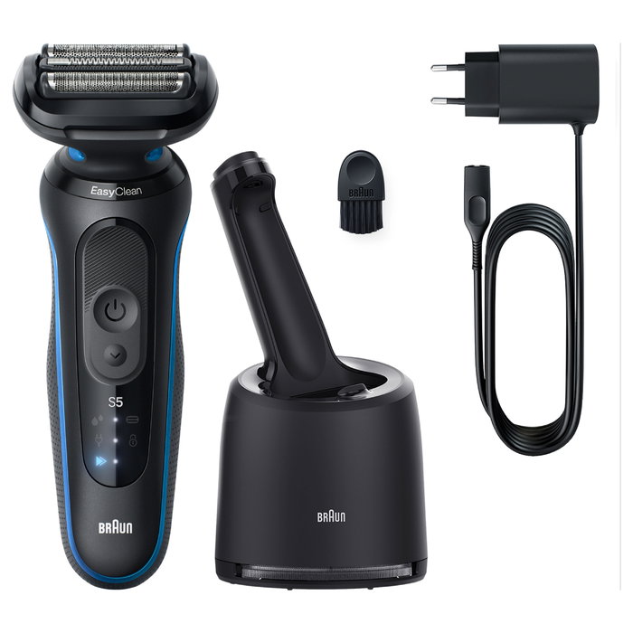Braun Series 5 52-B7000cc Black/Blue, Afeitadora Eléctrica para Hombre con SmartCare Centre y Carga Rápida