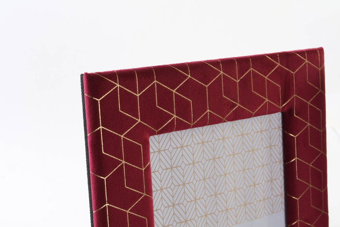 DKD Home Decor Marco de Fotos 15x20 Geome con Acabado de Terciopelo Surtido