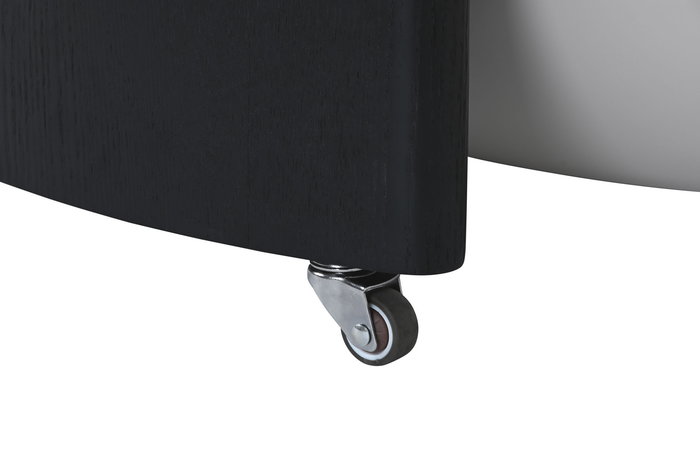 DKD Home Decor Mesa Centro Moderno Min nim mal Negro Blanco Roto Cristal MDF 120 x 37 x 85 cm