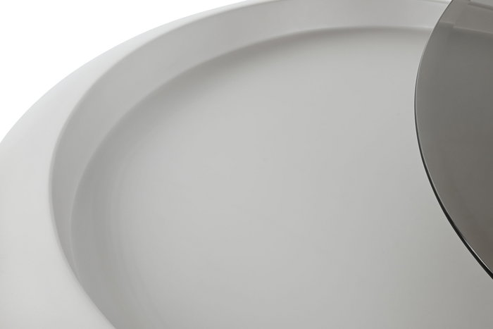 DKD Home Decor Mesa Centro Moderno Min nim mal Negro Blanco Roto Cristal MDF 120 x 37 x 85 cm