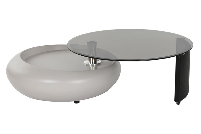 DKD Home Decor Mesa Centro Moderno Min nim mal Negro Blanco Roto Cristal MDF 120 x 37 x 85 cm