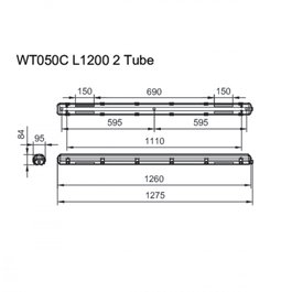 Philips Equipo Estanco IP65 2xTubo LED 120cm