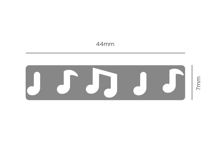 Innspiro Cartucho para Troqueladora de Bordes Notas Musicales 10x43mm Innspiro Cartucho para Troqueladora de Bordes Notas Musicales 10x43mm