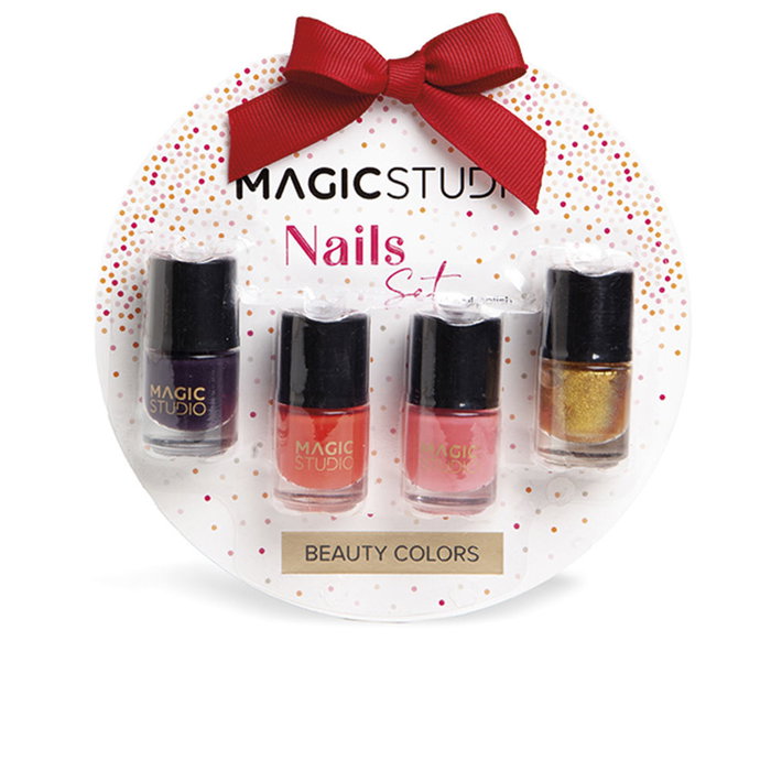 Magic Studio COLORFUL NAILS LOTE 4 pz Set de Maquillaje con 4 Esmaltes de Uñas Magic Studio COLORFUL NAILS LOTE 4 pz Set de Maquillaje con 4 Esmaltes de Uñas