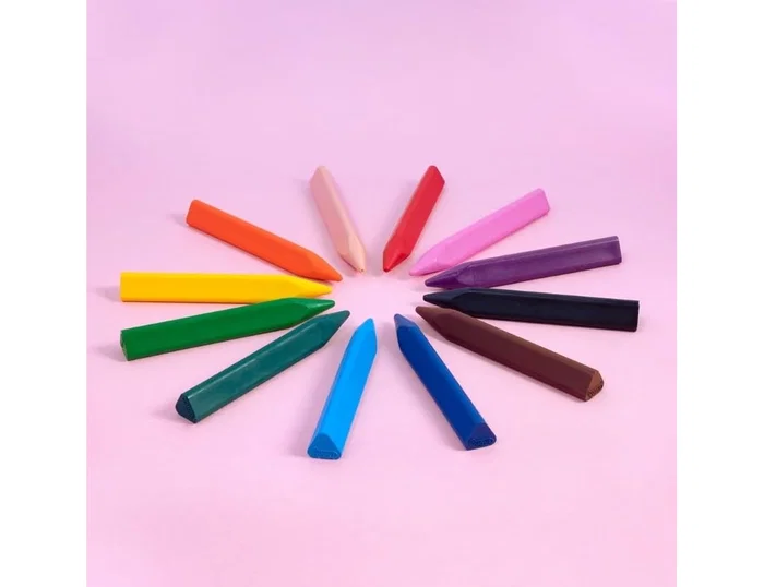 Jovi Jovicolor Triwax Lápices de Cera Triangulares, 12 Unidades Colores Surtidos