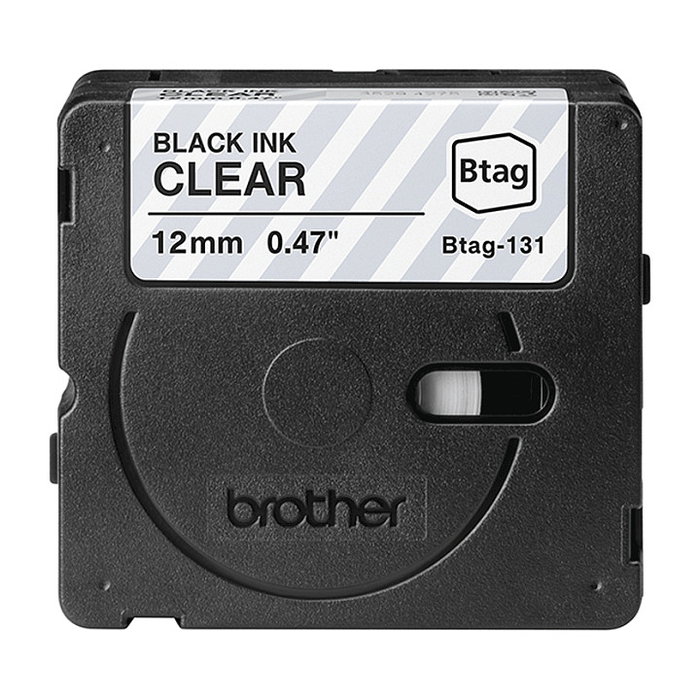Brother Btag-131 Cinta de rotulación Negro sobre transparente 12 mm x 4 m Brother Btag-131 Cinta de rotulación Negro sobre transparente 12 mm x 4 m
