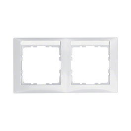 BERKER 10228919 Marco con Campo de Inscripción S.1, Polarweiss, Glaseado, Duroplast, Blanco, 80.5 x 151.5 mm, 10 Unidades