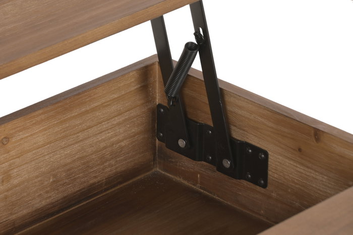 DKD Home Decor Mesa de Centro Plegable de Abeto y Hierro