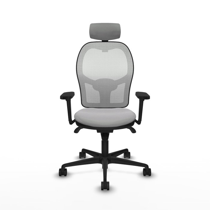 PIQUERAS Y CRESPO Silla de oficina Jorquera con mecanismo sincro, Gris claro/Blanco PIQUERAS Y CRESPO Silla de oficina Jorquera con mecanismo sincro, Gris claro/Blanco