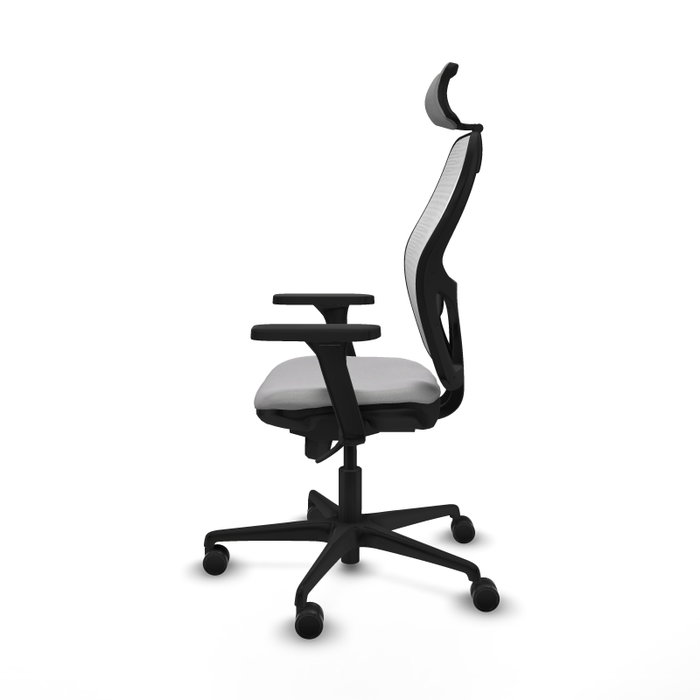 PIQUERAS Y CRESPO Silla de oficina Jorquera con mecanismo sincro, Gris claro/Blanco PIQUERAS Y CRESPO Silla de oficina Jorquera con mecanismo sincro, Gris claro/Blanco