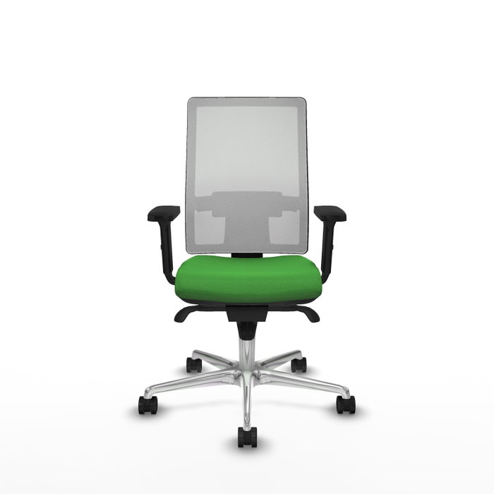 PIQUERAS Y CRESPO Silla de oficina Horna con mecanismo Sincro, Verde y Blanco