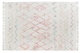 DKD Home Decor Alfombra de Poliéster con Diseño de Rombos Multicolor