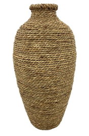 DKD Home Decor Jarrón de Fibra Natural 15x15x32 cm