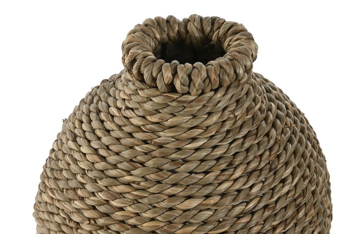 DKD Home Decor Jarrón de Fibra Natural 15x15x32 cm DKD Home Decor Jarrón de Fibra Natural 15x15x32 cm