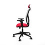 PIQUERAS Y CRESPO Silla de oficina Motilla con mecanismo Sincro, Rojo y Blanco