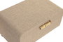 DKD Home Decor Set de 2 Cajas de Madera y Fibra Natural 30x20x16,5 cm