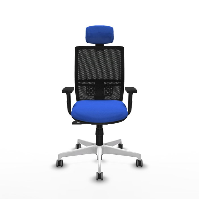PIQUERAS Y CRESPO Silla de oficina Yunquera con mecanismo Sincro, Azul y Negro