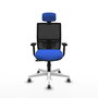 PIQUERAS Y CRESPO Silla de oficina Yunquera con mecanismo Sincro, Azul y Negro