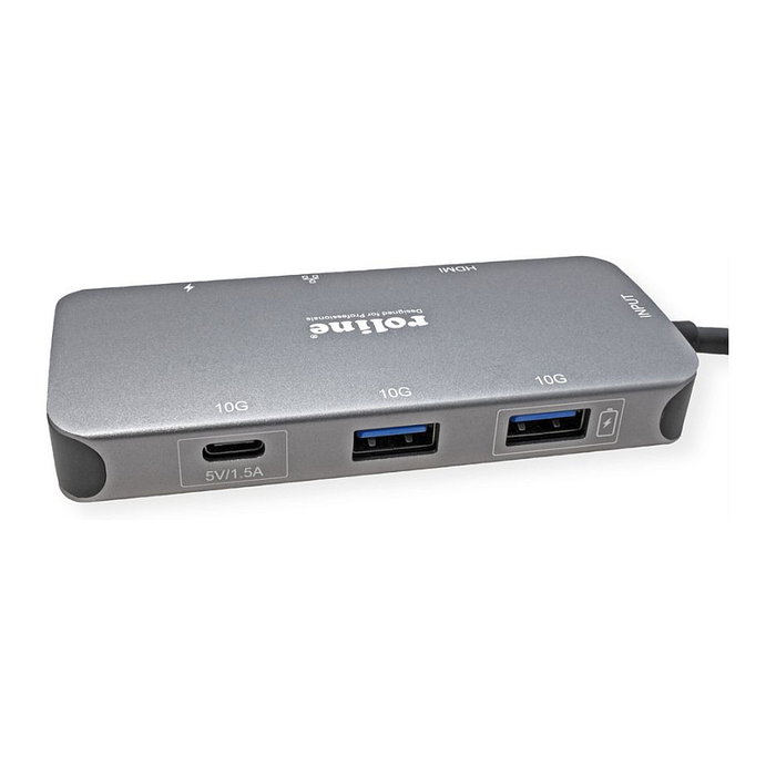 ROLINE 12.02.1121 Dockingstation Multiport USB Tipo C con HDMI, LAN y USB 3.2 Gen 2