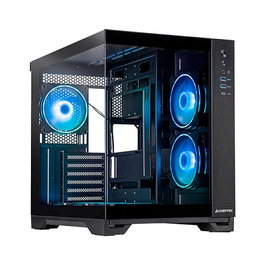 Chieftec Visio GM-30B-TG-OP Negro Cubo PC con Panel de Vidrio Templado y Iluminación Multi