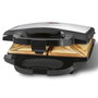 CLATRONIC ST 3778 Sandwichera de 2 compartimentos, negro e inox