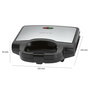 CLATRONIC ST 3778 Sandwichera de 2 compartimentos, negro e inox