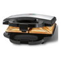 CLATRONIC ST 3778 Sandwichera de 2 compartimentos, negro e inox