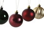 DKD Home Decor Set de 34 Bolas de Decoración de 6 cm Verde y Rojo