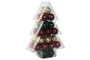 DKD Home Decor Set de 34 Bolas de Decoración de 6 cm Verde y Rojo
